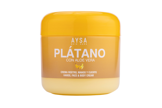CREMA HIDRATANTE MANOS,ROSTRO Y CUERPO DE PLÁTANO CON ALOE VERA