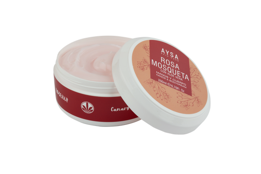 CREMA MANOS,ROSTRO Y CUERPO DE ROSA MOSQUETA CON ALOE VERA
