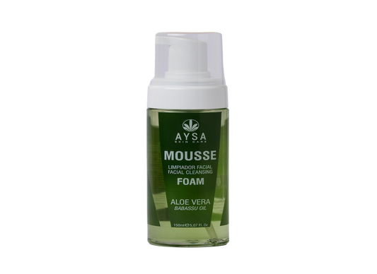 MOUSSE LIMPIADOR FACIAL DE ALOE VERA CON ACEITE DE BABASSÚ