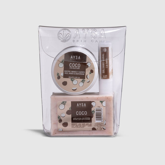 PACK JABÓN, CREMA Y LABIAL COCO
