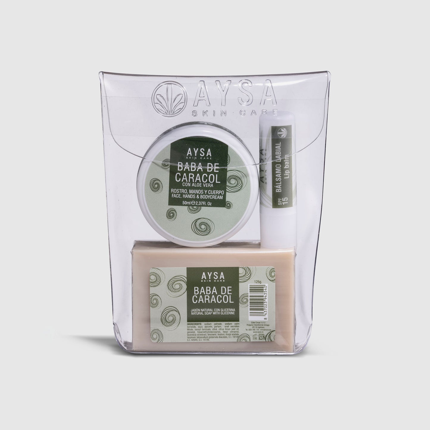 PACK JABÓN, CREMA Y LABIAL BABA DE CARACOL