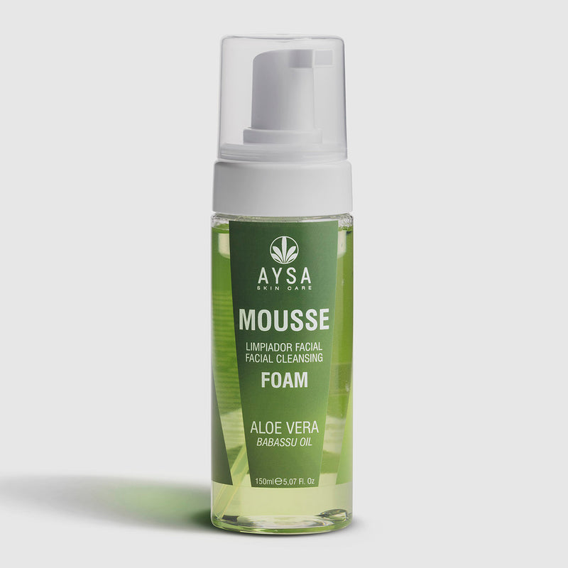 MOUSSE LIMPIADOR FACIAL DE ALOE VERA CON ACEITE DE BABASSÚ