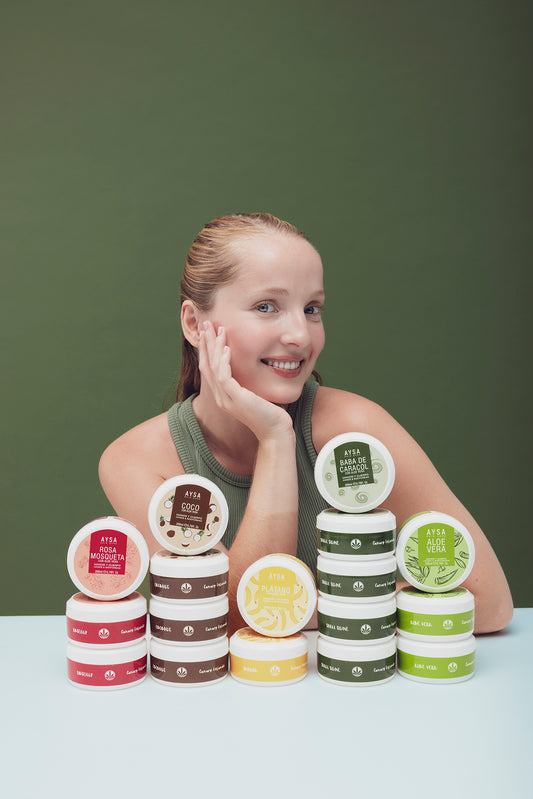 Aloe Vera, Hagebutte, Banane und Schneckenschleim-Cremepackung