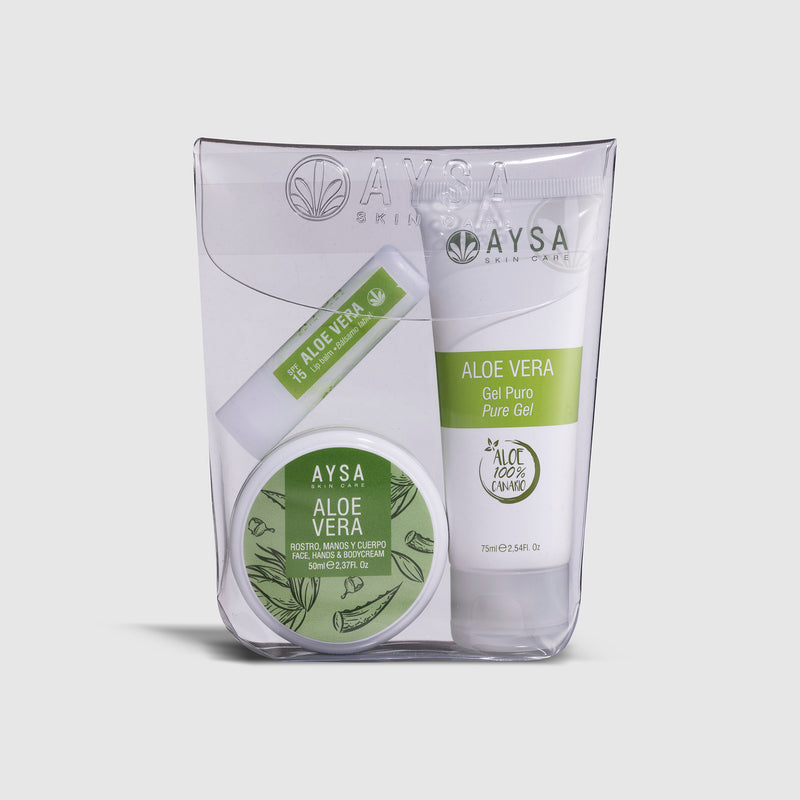 PACK GEL PURO, CREMA Y LABIAL ALOE VERA
