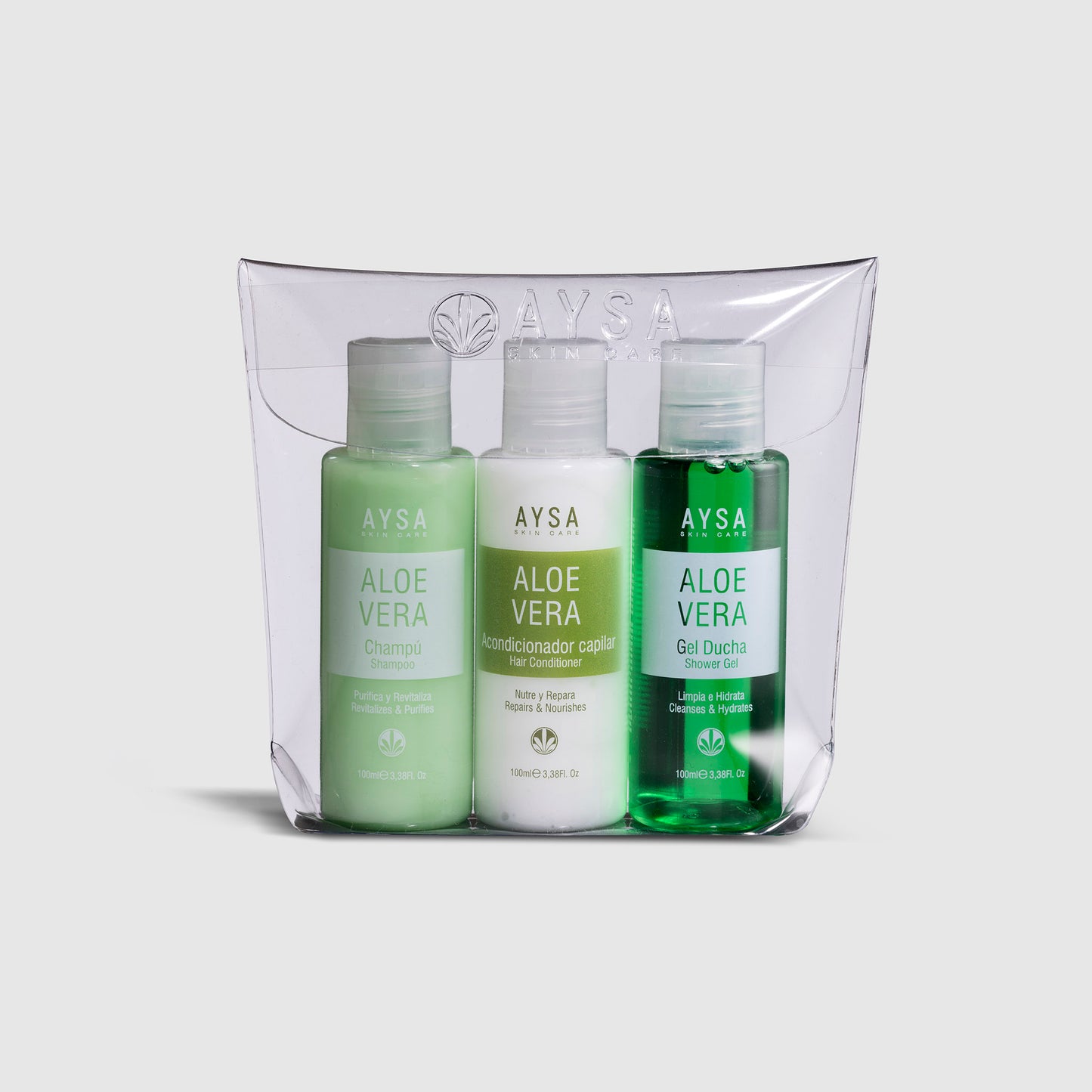 PACK GEL DUCHA, CHAMPÚ Y ACONDICIONADOR CAPILAR ALOE VERA