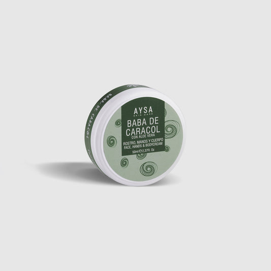 Hand, face and body cream with snail slime and aloe vera