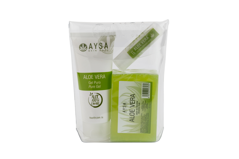 PACK GEL PURO, JABÓN Y LABIAL ALOE VERA