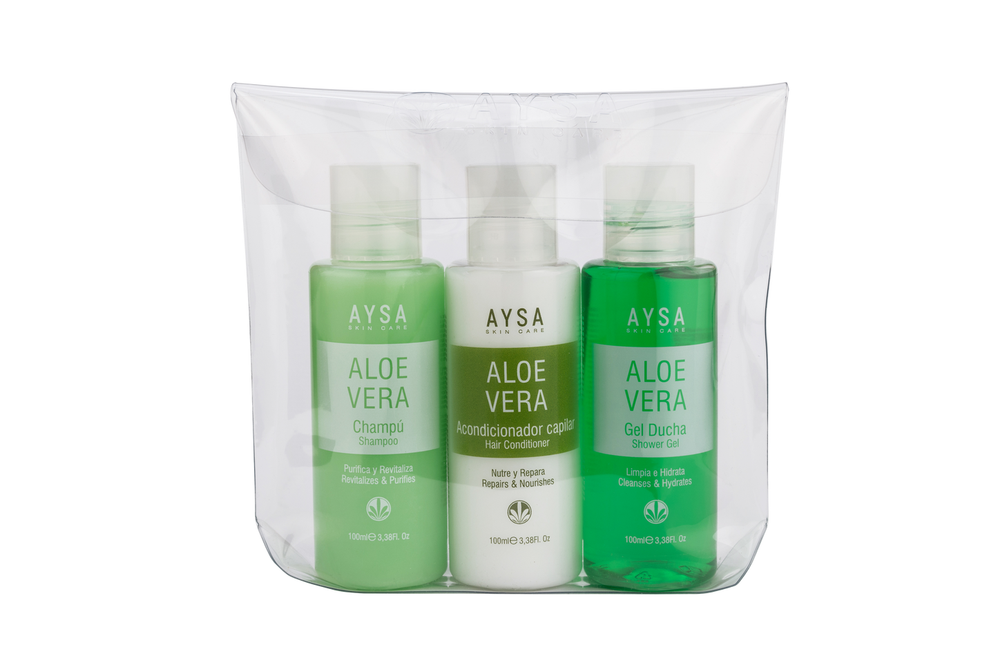 PACK GEL DUCHA, CHAMPÚ Y ACONDICIONADOR CAPILAR ALOE VERA
